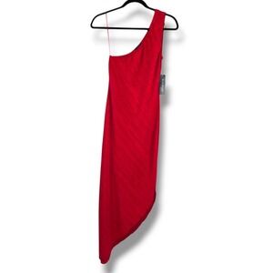 New Kirious One Shoulder Dress Party Cocktail Asymmetric‎ Red Size S
